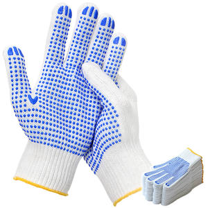 Guantes de algodón con puntos personalizables Agarre duradero Ajuste transpirable con opciones de logotipo para jardinería Taller de almacén y manejo - Product Image 1