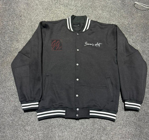 แจ็กเก็ตเลตเทอร์แมนสำหรับผู้ชาย, แจ็กเก็ตผ้าฝ้ายปักลาย - Product Image 1