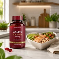 Coenzyme Q10 100mg en gélules molles, marque privée OEM, Ubiquinone, soutien énergétique, certifié GMP, complément alimentaire, gélules de CoQ10