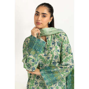 Ensemble décontracté 3 pièces IUSTKSD-2105 imprimé motif pelouse avec col mandarin et fonction respirante - Product Image 1