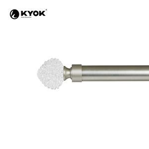 KYOK - Adornos para Barra de Cortina, Cristal Transparente, Modernos y Elegantes, Forma de Cilindro, Diámetro de 0.75-0.99 Pulgadas - Product Image 4