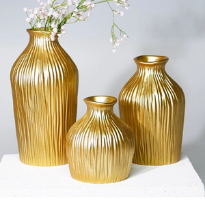 Florero de metal moderno estilo americano para sala de estar, porche, dormitorio, estudio, adorno de boda o maceta - Product Image 2