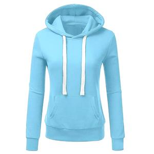 เสื้อฮู้ดผ้าแคนวาสแบบสวม ระบายอากาศ ลดริ้วรอย สำหรับผู้หญิง สไตล์สตรีทแวร์ พร้อมโลโก้ด้านหน้า ราคาสำหรับฤดูหนาว มีบริการ OEM - Product Image 4