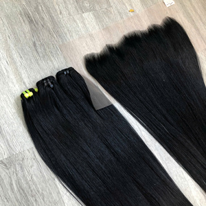 Cheveux vierges noirs de jais pour tissage frontal, longs, HD, double densité, lots vietnamiens, densité 250%, roux gingembre pour options de tissage frontal - Product Image 3