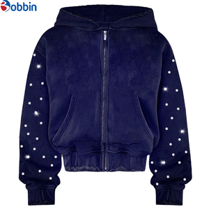 Sudadera con Capucha de Algodón con Pedrería para Hombre, Diseño Moderno, Novedad - Product Image 5