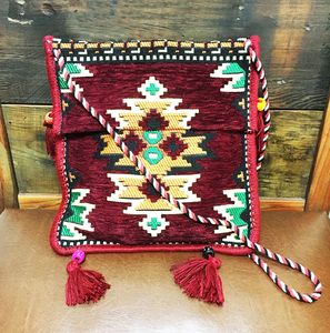 Sacoche Anatolian Oriental à motifs authentiques, sacoche Heybe, sac de selle ankara Rose Madder - Product Image 6