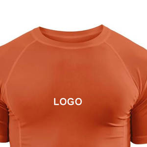 เสื้อยืดฟิตเนสผู้ชายผ้าสแปนเด็กซ์/ ไนลอนกันลมระบายอากาศได้ดีสีพื้นโอเวอร์ไซส์ออกกำลังกายออกกำลังกายฟิตเนส - Product Image 6