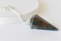 Péndulo de Cristal de Hematita Natural al por Mayor, para Radiestesia Metafísica, Sanación Reiki, Recuerdos y Amuletos, Nuevo, Hecho a Mano