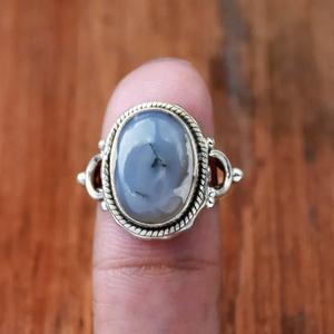 Moss Agate <b>Ring</b> 925 Sterling Silver Handmade Filigree Oval Gemstone Boho Statement <b>Ring</b> Gift for Her - Product Image 3