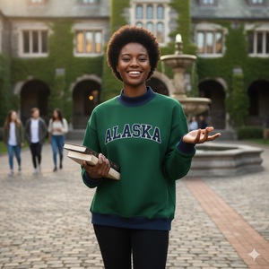 Women's Winter College Phi Delta Theta Sorority <b>Spirit</b> Wear Embroidered Diamond Letter Alpha Delta Alpha Front Mock Neck Loose - Product Image 6