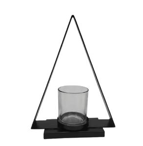 Decoración del hogar de alta calidad, soporte de luz en T de Metal personalizado, soporte de vela de cristal con forma de cabaña hecho a mano para decoración navideña del hogar - Product Image 5