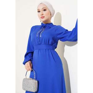 Robe à col boutonné en saxonne - Product Image 2