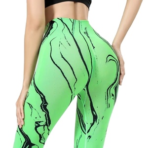 High Waist Scrunch Butt Lifting Quick Drying Sports <b>Pants</b> for Women High Quality Women Striped Seamless Yoga Leggings Tie Dye - Product Image 2