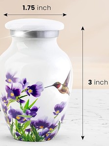 Urne funéraire en marbre de frêne blanc cinéraire sur mesure/urne funéraire en métal en laiton fournisseur funéraire/urnes souvenir de cendres pour adultes urne pour animaux de compagnie - Product Image 3