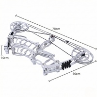 Arc composé en alliage d'aluminium argenté réglable 30-60lbs, arc de tir usiné pour la chasse en plein air et le tir sur cible