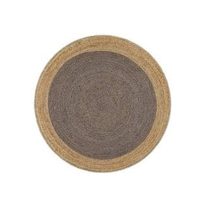 Optimum Quality Organic Jute <b>Round</b> Handmade Embroidered <b>Rugs</b> with Latex Backing Non-Slip for Office Restaurant Living Room - Product Image 3