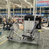 Máquina de prensa de piernas sentado comercial con pila de pesas de 100 kg, equipo de entrenamiento de fuerza con carga de pin para gimnasio comercial