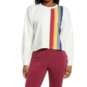 Sudadera blanca con Multi Coors para mujer, ropa de calle transpirable de la mejor calidad, precio al por mayor, sudadera con estampado personalizado para mujer - Product Image 1