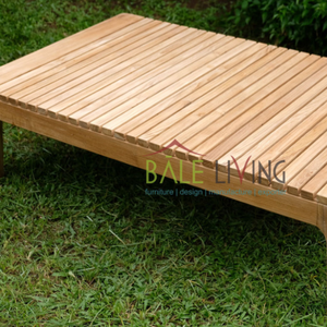 Table basse rectangulaire en bois de teck massif Design industriel écologique salon salle à manger meubles anti-termites - Product Image 5