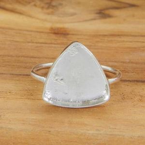 แหวนยึดแบบกึ่งเงินสเตอริงเปล่าสำหรับฝังฐาน S925ภูเขาทำจากหินสำหรับฝัง - Product Image 5