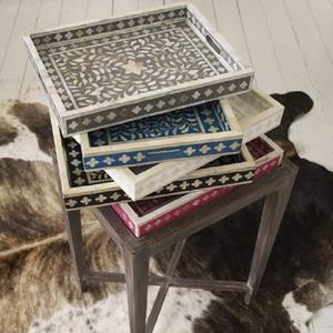 Bandeja con incrustaciones de hueso con soporte Para mesas de comedor al por mayor Los mejores precios de Aaliyan IMPEX - Product Image 4