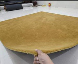 Tapis vert à motifs abstraits en laine tissé à la main de qualité supérieure |   Tapis d'intérieur moderne minimaliste de luxe à poils épais antidérapant personnalisé pour - Product Image 1