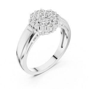 Anillo de Oro Blanco de 14K con Diamante Redondo Cultivado en Laboratorio para Mujer |   Regalo de Aniversario |   Diamante Cultivado Nuevo - Product Image 4