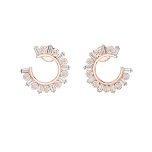 Boucles d'oreilles créoles en diamant CVD cultivé en laboratoire 0,7681 Ct VVS-VS-EF, Or 18KT, 14KT, 10KT et Argent 925, Moissanite, Rose, Jaune, Blanc - Product Image 3