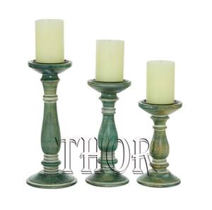 Farmhouse เชิงเทียนไม้แบบชนบท,ที่ใส่เทียนสำหรับตกแต่งบ้านในโอกาสพิเศษประดับงานแต่งงาน - Product Image 5