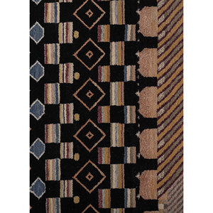 Manchaha 9x12 Hand Knotted Wool & Bamboo Silk Rugs Geometric Pattern Living Room <b>Carpet</b> & Hallway Rectangle Les-463-A Grey Black - Product Image 3