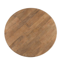Table de salle à manger ronde en bois de manguier de style rétro moderne de luxe pour la conception de meubles de restaurant