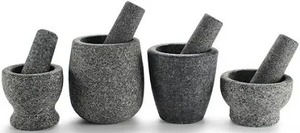 Molinillo de mortero y mortero de cerámica negra pulida de lujo para hierbas, especias y guacamole, ecológico y duradero - Product Image 4