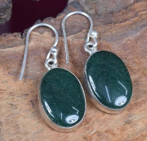 Bijoux faits à la main Agate mousse naturelle pierres précieuses crochet élégant boucle d'oreille 925 argent Sterling boucle d'oreille bijoux cadeau pour les femmes - Product Image 2