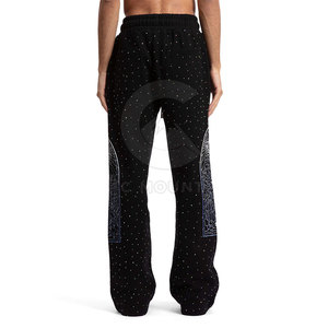 Pantalones vaqueros brillantes con diamantes de imitación para hombre, Vaqueros desgastados con acento de cristal, pantalones vaqueros con diamantes de imitación para hombre - Product Image 2