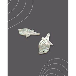 Pendentif Breloque Perle MOP Blanche Poisson - Product Image 3
