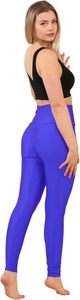 Women's High Waist Athletic Pants Compression Fit Shiny Leggings Inner Pockets <b>Tummy</b> <b>Control</b> Solid Yoga Sports Legging - Product Image 5