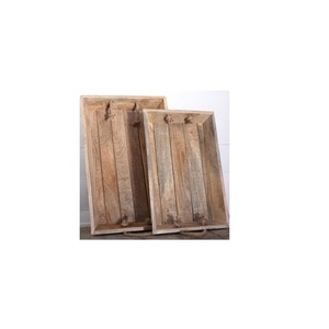 Plateau de service en bambou Vintage de qualité supérieure plateau en bois carré de qualité supérieure nouveauté bas quantité minimale de commande vente chaude plateau décoratif de première classe - Product Image 3