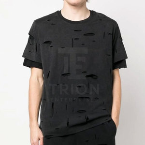 T-shirts pour hommes de qualité supérieure, tendance, effet usé, logo et style personnalisés, vente en gros, t-shirts pour hommes les plus vendus - Product Image 2