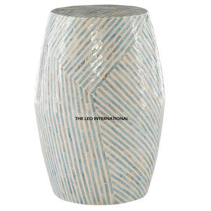 Tipo de pie Elegante Material de nácar Mesa auxiliar Dormitorio de alta calidad Salón y decoración de diseño de interiores de hotel - Product Image 3