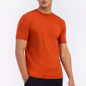 Meilleure vente Hommes 100% coton T-Shirt personnalisé à manches courtes tenue décontracté solide tricoté chemise vierge doux Durable pur coton - Product Image 5