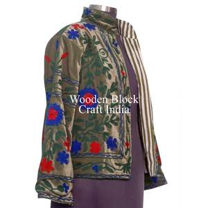 <b>Women's</b> Latest Bohemian Floral Quilt <b>Jacket</b> Handmade <b>Velvet</b> Embroidered Suzani Cotton Windbreaker Coat Autumn Winter Summer - Product Image 4