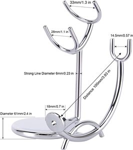 Soporte de afeitado con cuenco para hombre, soporte de afeitar de acero inoxidable duradero, soporte para brochas de afeitar - Product Image 4