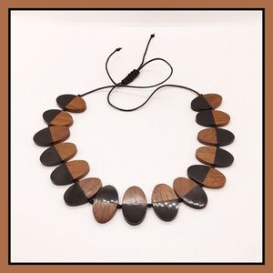 Collar largo de cuentas de madera para accesorios de moda - Product Image 4