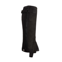 Nouvel Arrivage Demi-chaps pour homme en cuir pleine fleur, imperméables, résistants aux éclaboussures, respirants et durables, avec guêtres Amara côtelées