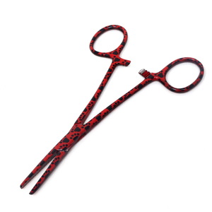 Fuente de alimentación Manual de 5,5 pulgadas, patrón de gato rojo, pinzas de bloqueo hemostáticas, instrumento curvo quirúrgico Dental para mosquitos - Product Image 1