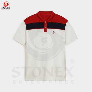 Polo de golf en coton pour homme noir personnalisé de haute qualité OEM polo tricoté t-shirt noir pour homme personnalisation - Product Image 6