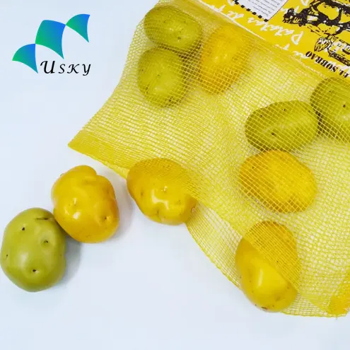 50*80cm 60*90cm 25kg PP trái cây Leno lưới túi lưới bao để đóng gói khoai tây hành tây Bao rau để đóng gói với in ấn