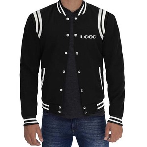 Chaqueta Universitaria de Béisbol Personalizada al por Mayor para Hombre, Tela de Lona, Color y Logotipo Personalizados, Procesamiento con Revestimiento - Product Image 1