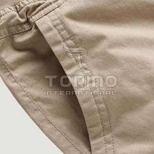 Shorts décontractés pour hommes, haute qualité, 100% coton toile, nouvelle mode, séchage rapide, motif uni, service OEM disponible, logo personnalisé - Product Image 5