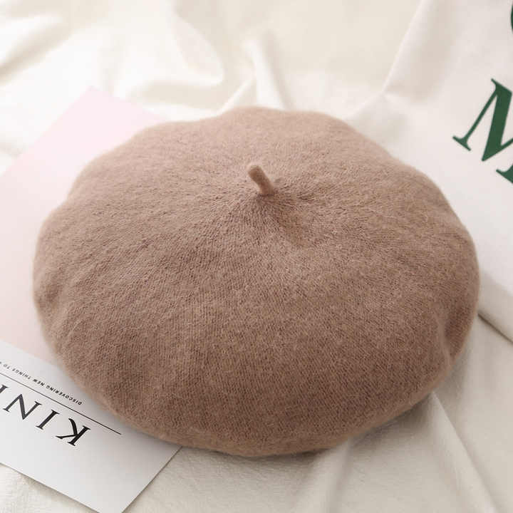 Winter Muliti Color Woolen Beret Fashion Pumpkin Hat Winter Retro Hat
